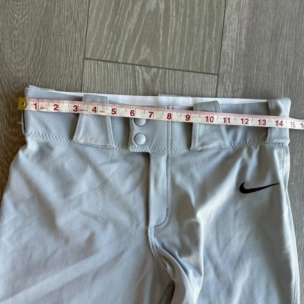 Nike Boys Light Gray Swoosh Logo Performance Vapor Select Baseball Pants Size XL